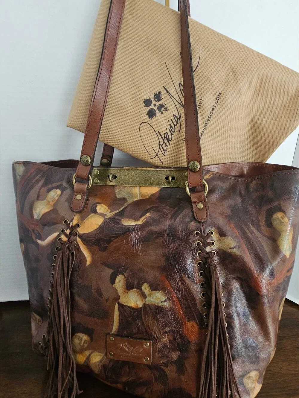 Patricia Nash Renaissance Revival Benvenuto Leather Tote Bag Limited Edition - Picture 16 of 16